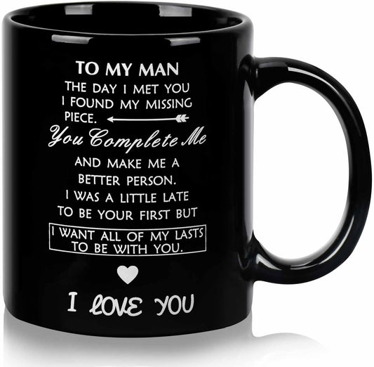 Valentines Day Gift for Him Personalized 11OZ Coffee Mug Gifts for Men Valentines Day Gifts for Boyfriend Husband from Wife Girlfriend Anniversary Birthday Gifts Ideas Cadeau Homme